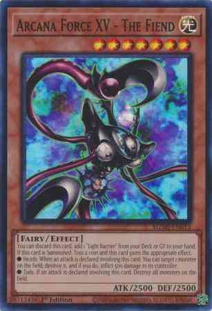 Arcana Force XV - The Fiend - MZMI-EN015 - Super Rare - 1st Edition