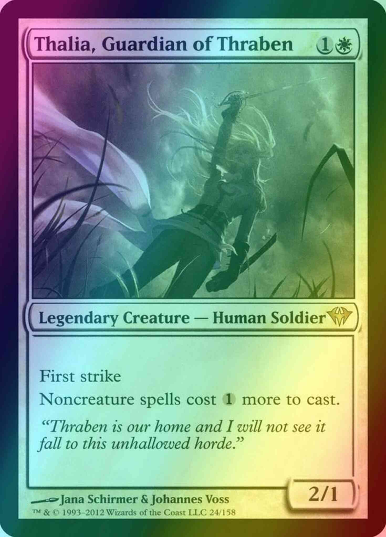 Thalia, Guardian of Thraben [24] [Dark Ascension] [Foil] – Face to Face  Games