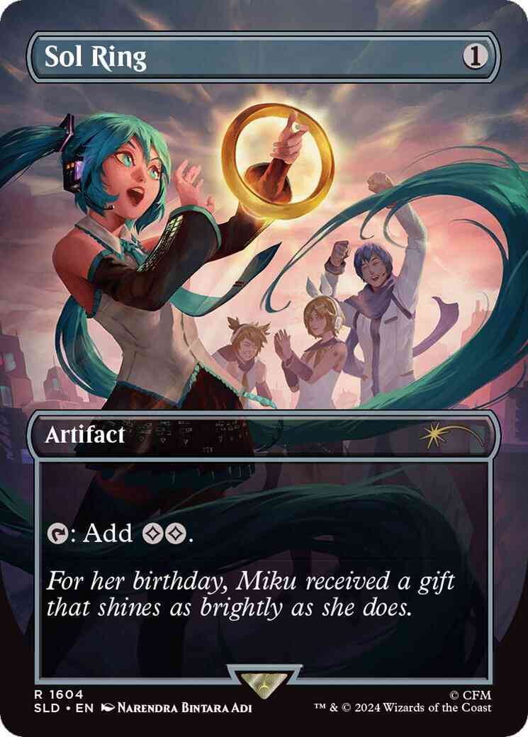 Sol Ring [1604] [Borderless] [Hatsune Miku: Digital Sensation