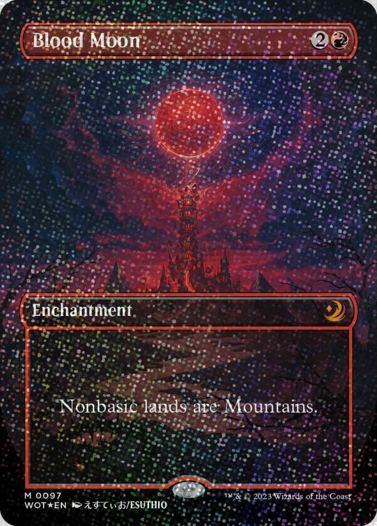 Blood Moon [97] [Borderless] [Anime] [Wilds of Eldraine