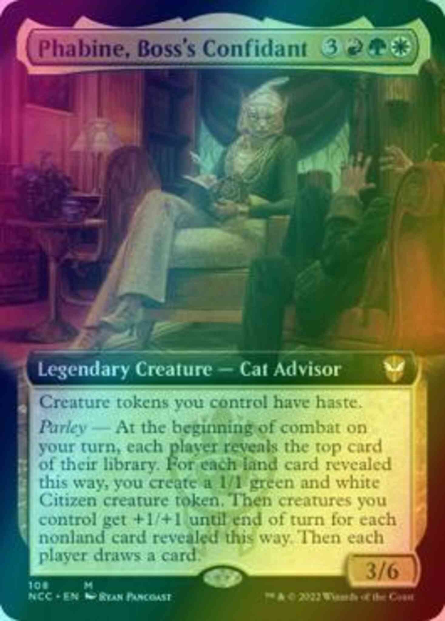 Phabine, Boss's Confidant [108] [Extended Art] [Streets of New Capenna:  Commander] [Foil] – Face to Face Games