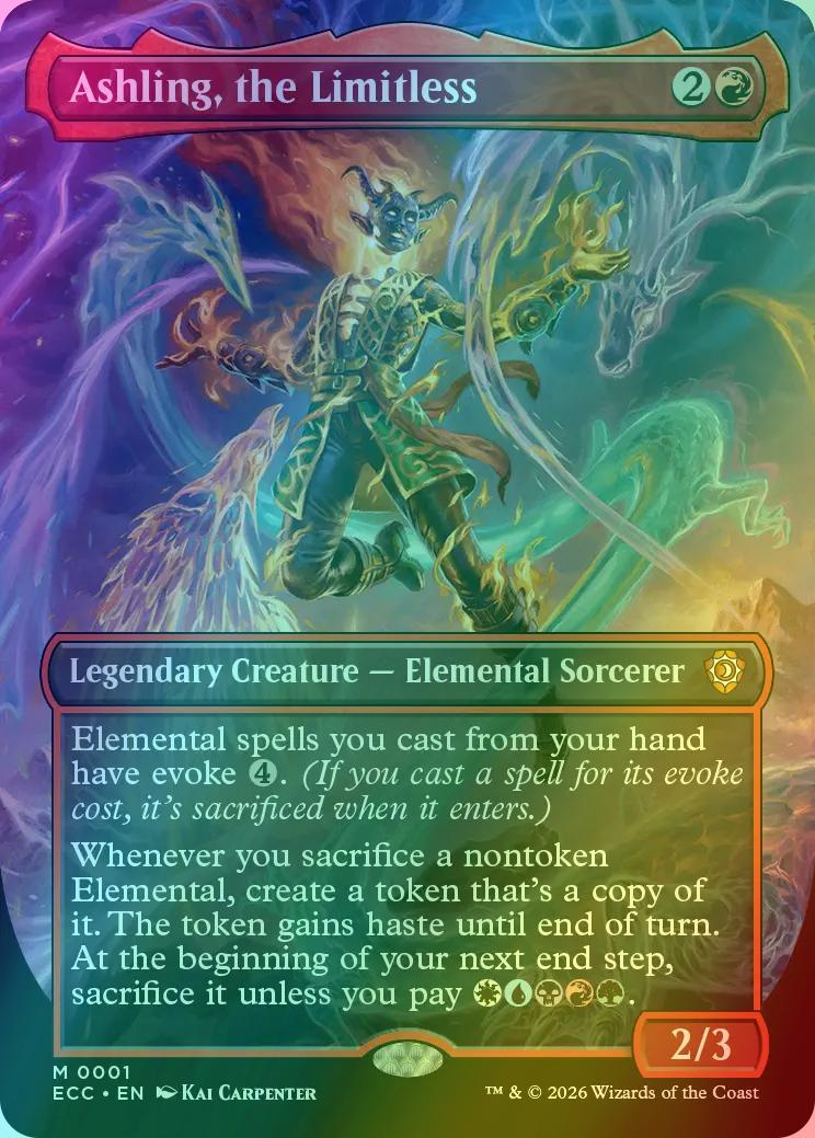 Ashling, the Limitless [1] [Borderless] [Lorwyn Eclipsed: Commander] [Foil]  – Face to Face Games