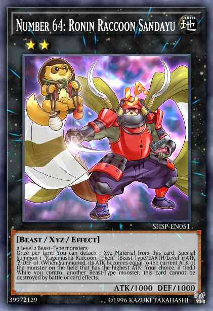Number 64: Ronin Raccoon Sandayu - MP14-EN161 - Rare - 1st Edition