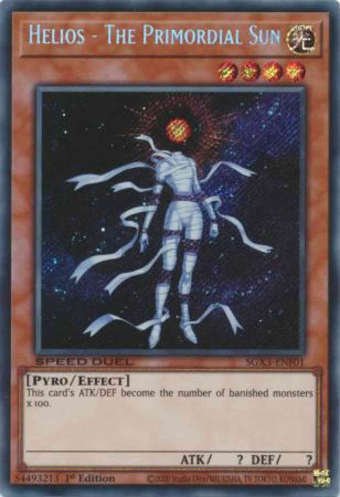 Helios - The Primordial Sun - SGX3-ENF01 - Secret Rare - 1st Edition
