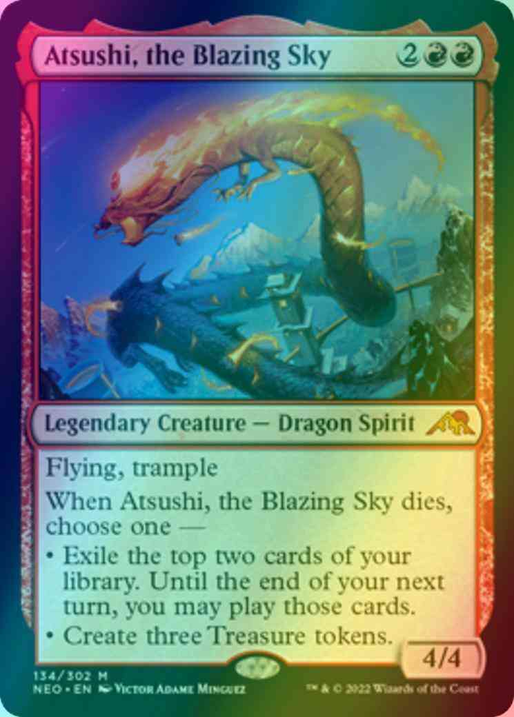 shop deals on mtg edge of eternities booster box Atsushi, the Blazing Sky [134] [Kamigawa: Neon Dynasty] [Foil] – Face to  Face Games