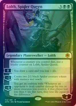 lolth mtg card Lolth, Spider Queen [112] [Adventures in the Forgotten Realms] [Foil] –  Face to Face Games