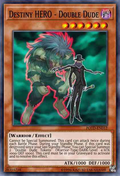 Destiny HERO - Double Dude - POTD-EN012 - Super Rare - Unlimited