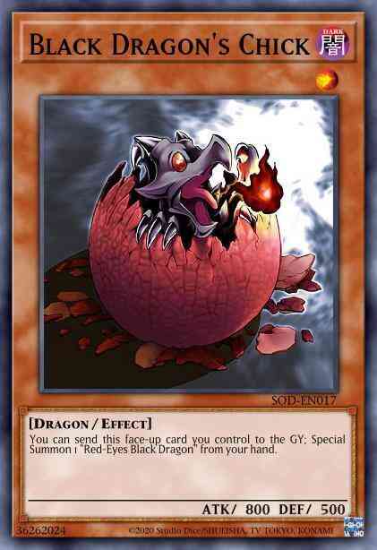 Red-Eyes B. Chick (Black Dragon's Chick) - SDDC-EN007 - Common - 1st Edition