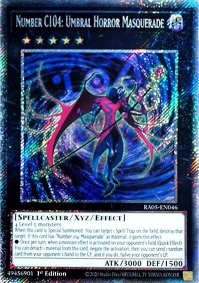 Number C104: Umbral Horror Masquerade - RA05-EN046 - Platinum Secret Rare - 1st Edition
