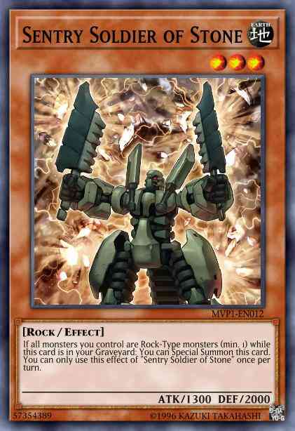 Sentry Soldier of Stone - MVP1-ENG12 - Gold Rare - 1st Edition