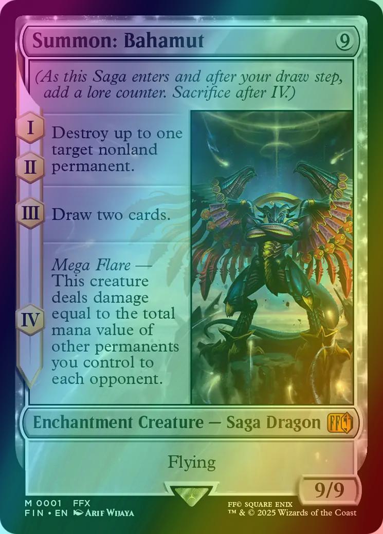 mtg final fantasy bahamut Summon: Bahamut [1] [FINAL FANTASY] [Foil] – Face to Face Games