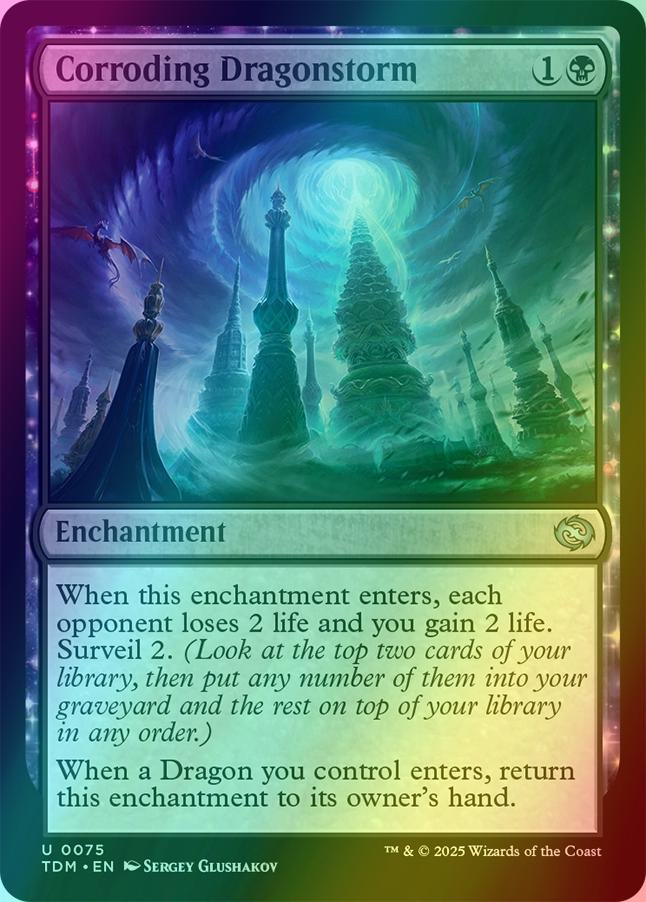 most valuable mtg cards by set Corroding Dragonstorm [75] [Tarkir: Dragonstorm] [Foil] – Face to Face Games