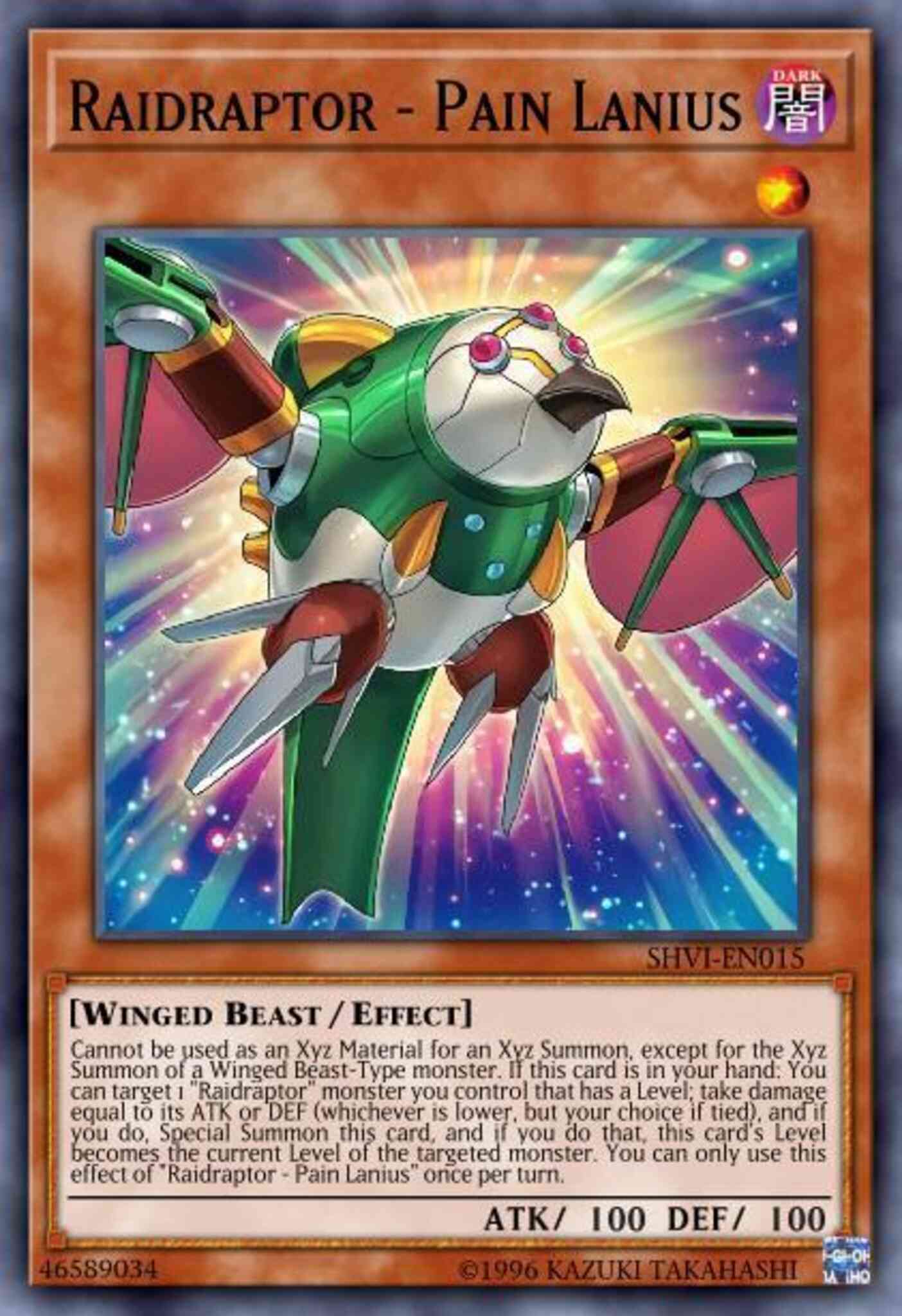 Raidraptor - Pain Lanius - MP17-EN007 - Common - 1st Edition