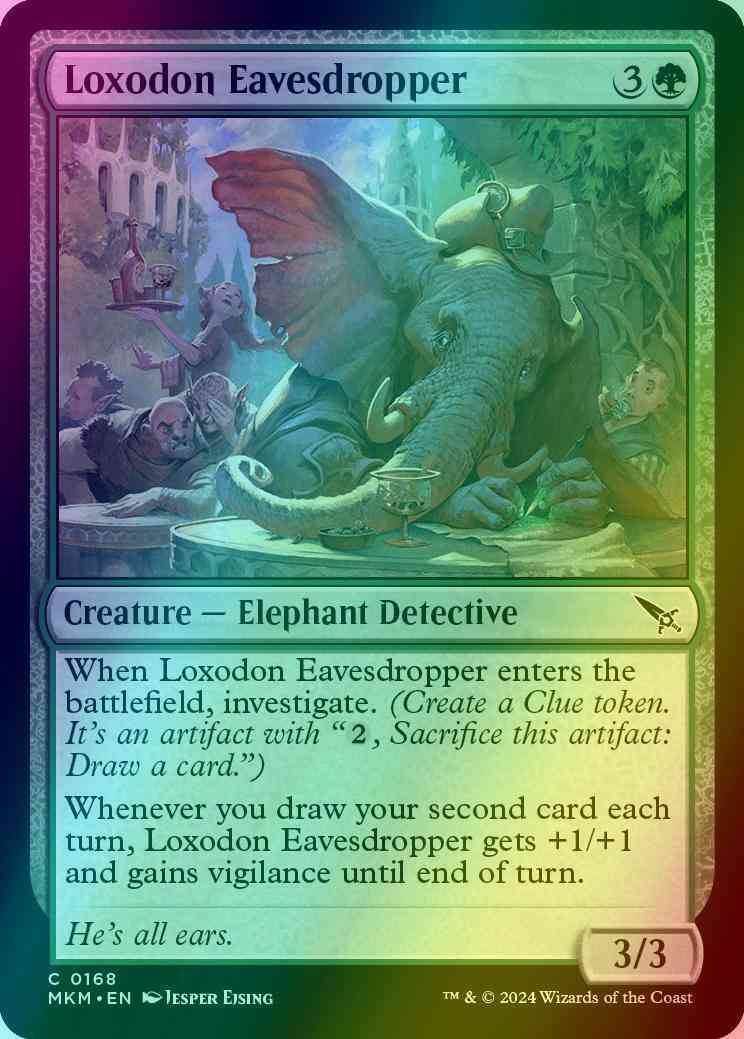 mtg loxodon cards Loxodon Eavesdropper [168] [Murders at Karlov Manor] [Foil] – Face to Face  Games