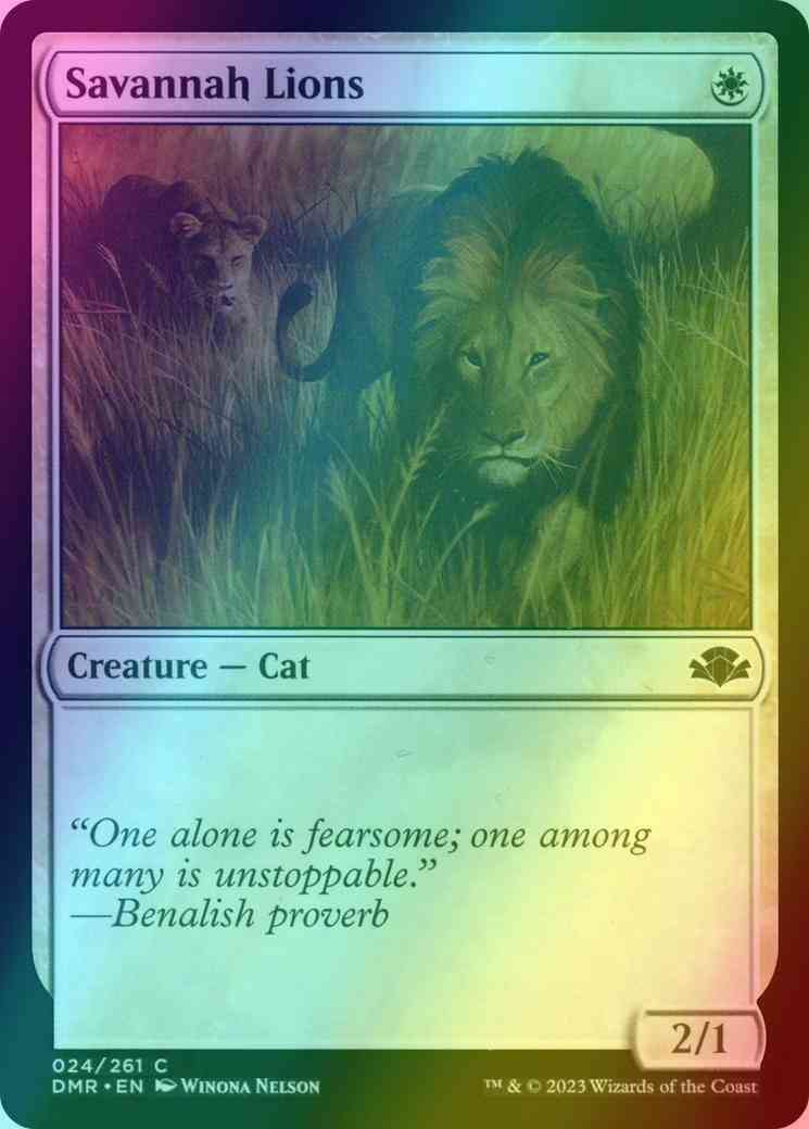Savannah Lions [24] [Dominaria Remastered] [Foil] – Face to Face Games