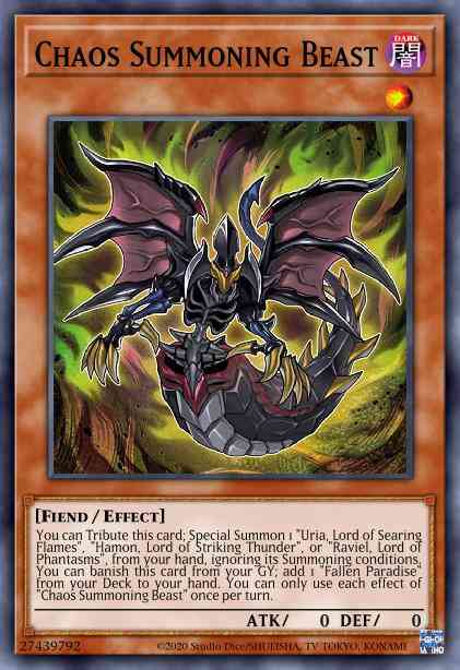 Chaos Summoning Beast - SDSA-EN004 - Common - 1st Edition