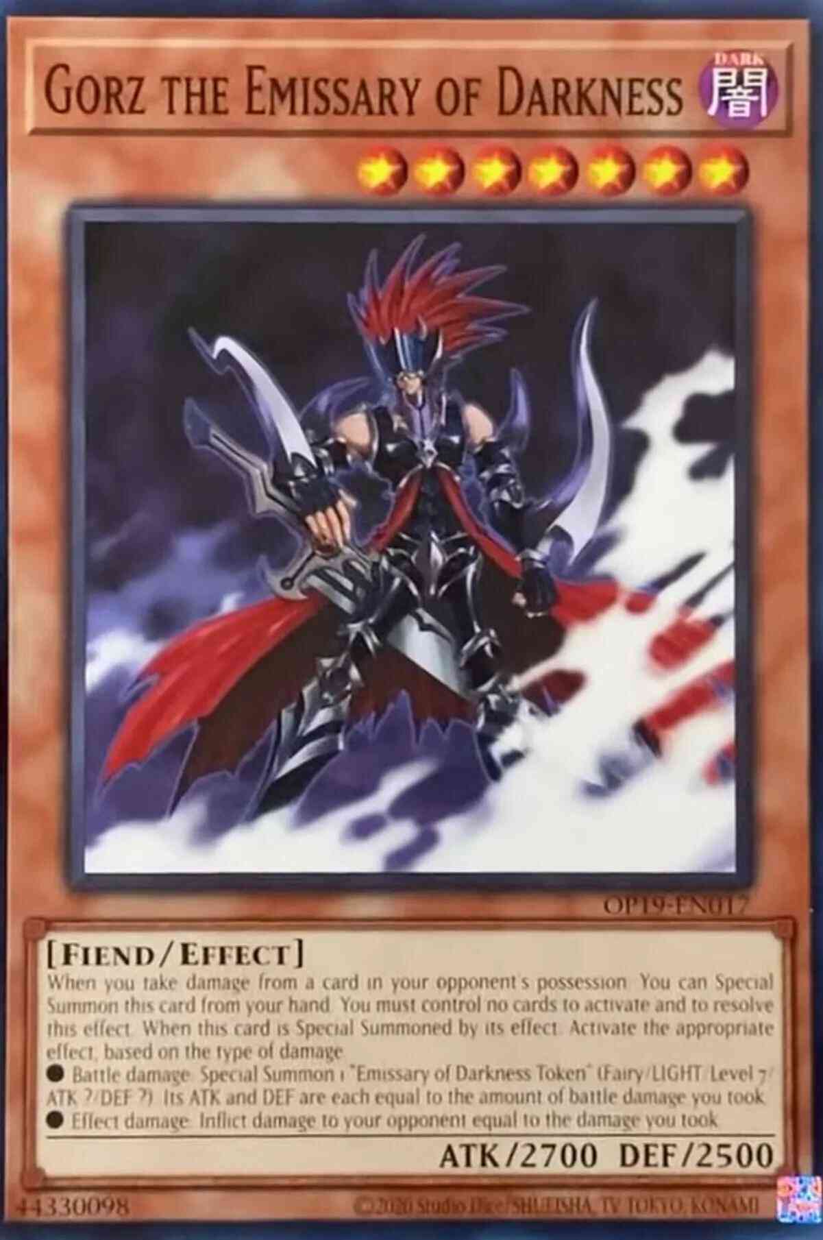 Gorz the Emissary of Darkness - OP19-EN017 - Common - Unlimited