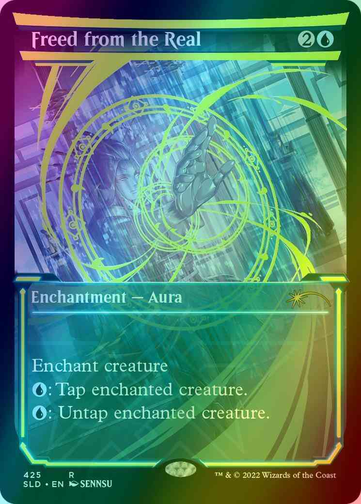 mtg cards like freed from the real Magic: Gathering - The And Oko. Pemmin's Aura and Freed from