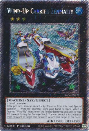 Wind-Up Carrier Zenmaity - RA04-EN175 - Platinum Secret Rare - 1st Edition