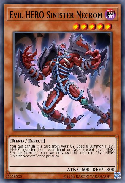 Evil HERO Sinister Necrom - LED5-EN014 - Ultra Rare - 1st Edition