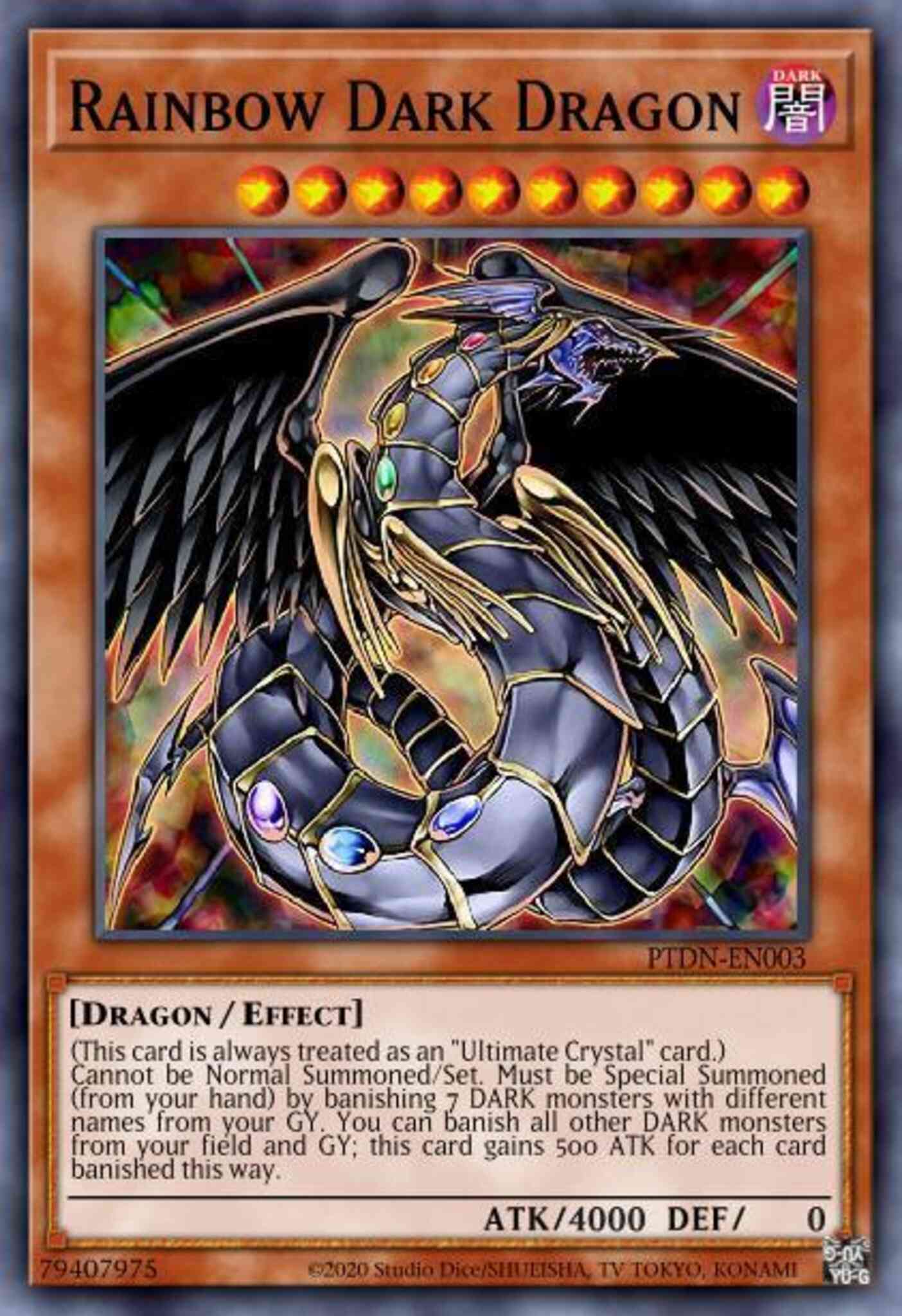 Rainbow Dark Dragon - PTDN-EN003 - Secret Rare - 1st Edition