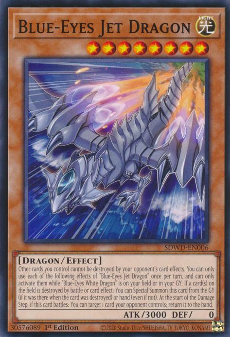 Blue-Eyes Jet Dragon - SDWD-EN006 - Common - 1st Edition