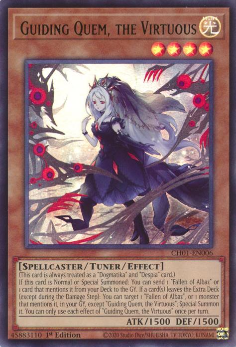 Guiding Quem, the Virtuous - CH01-EN006 - Ultra Rare - 1st Edition