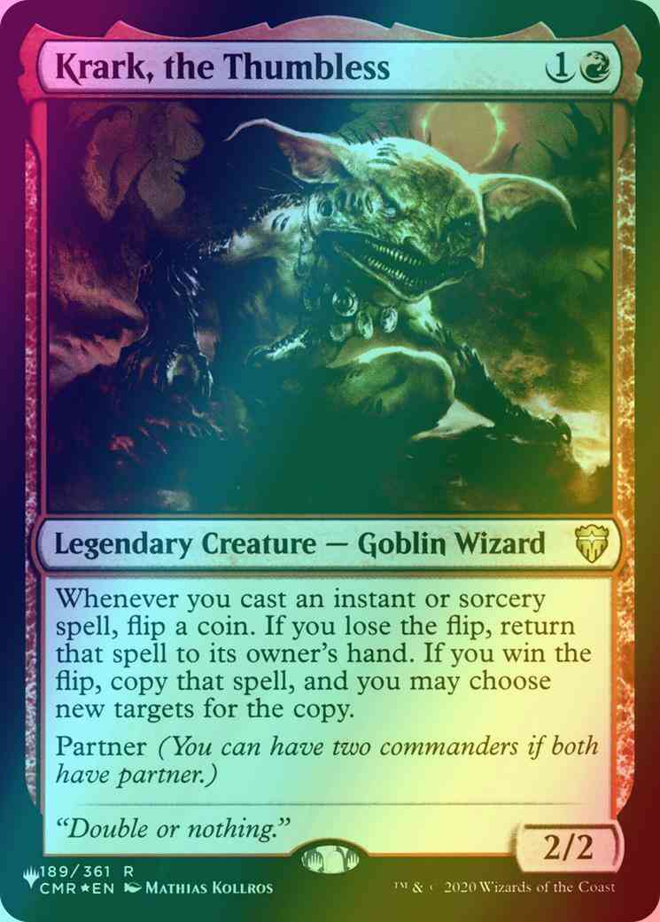 Krark, the Thumbless [CMR-189] [The List] [Foil] – Face to Face Games