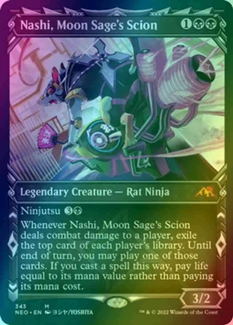 Nashi, Moon Sage's Scion [343] [Ninja Showcase] [Kamigawa: Neon Dynasty]  [Foil] – Face to Face Games