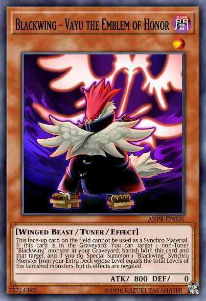 Blackwing - Vayu the Emblem of Honor - ANPR-EN005 - Ultimate Rare - 1st Edition
