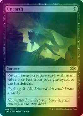 unearth mtg card Unearth [96] [Double Masters 2022] [Foil] – Face to Face Games