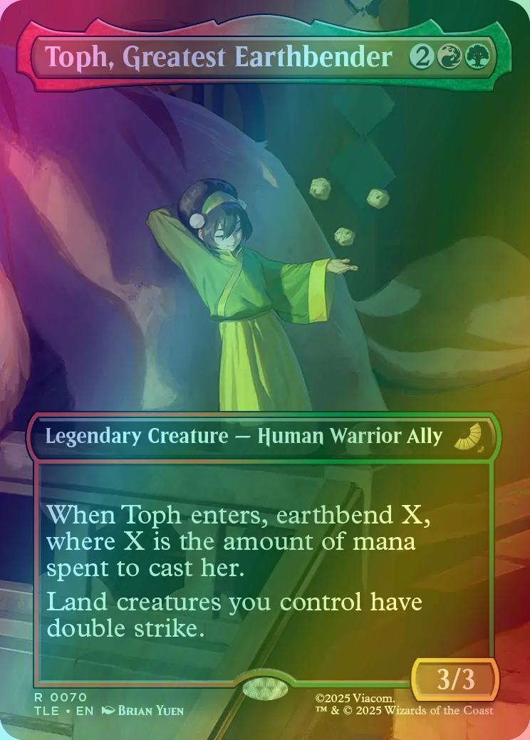 toph card sleeves Toph, Greatest Earthbender [70] [Borderless] [Scene] [Avatar: The Last  Airbender Eternal] [Foil] – Face to Face Games