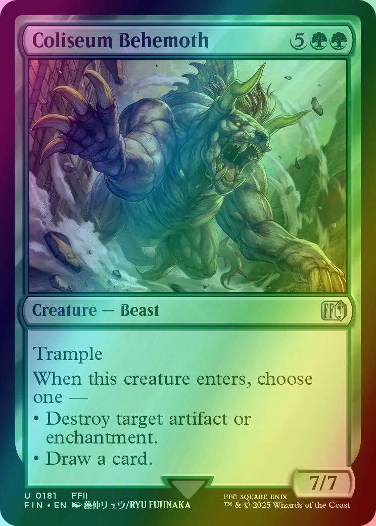 behemoth mtg final fantasy Coliseum Behemoth [181] [FINAL FANTASY] [Foil] – Face to Face Games