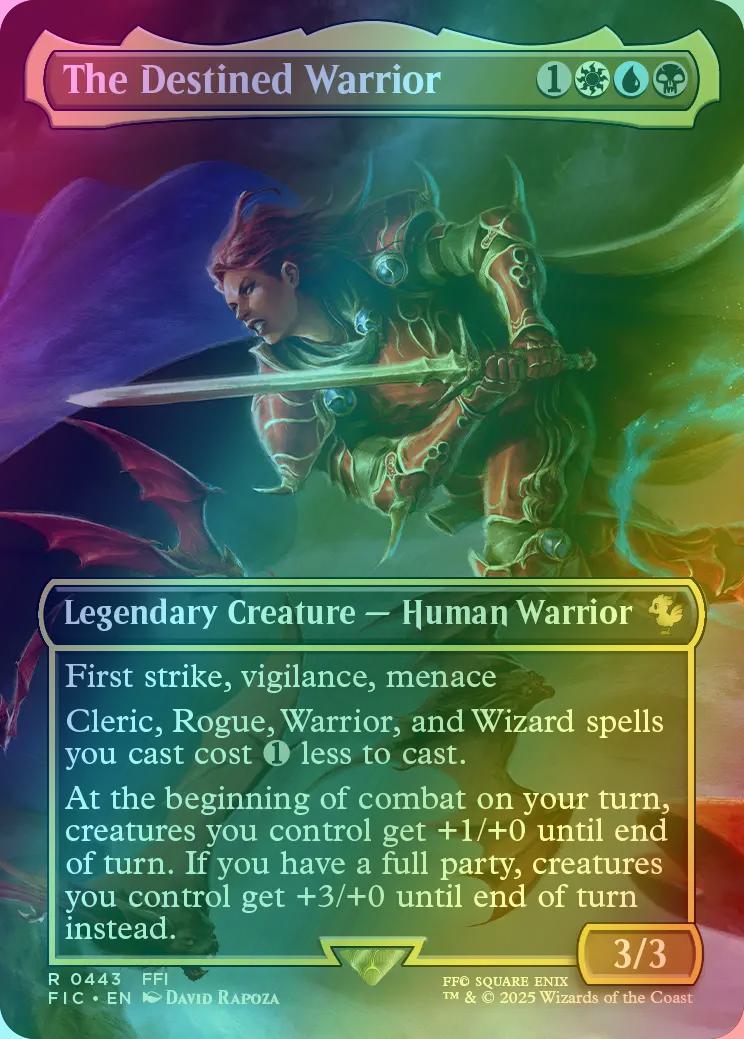 The Destined Warrior [443] [Borderless] [Scene] [FINAL FANTASY: Commander]  [Foil] – Face to Face Games