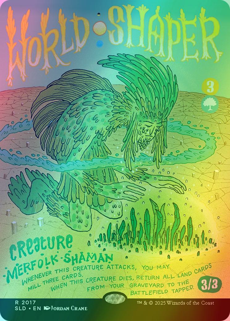 mtg world shaper card World Shaper [2017] [Borderless] [Garden Buds] [Secret Lair Drop] [Foil] –  Face to Face Games