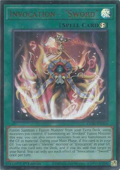 Invocation - "Sword" - CORI-EN053 - Ultra Rare - 1st Edition