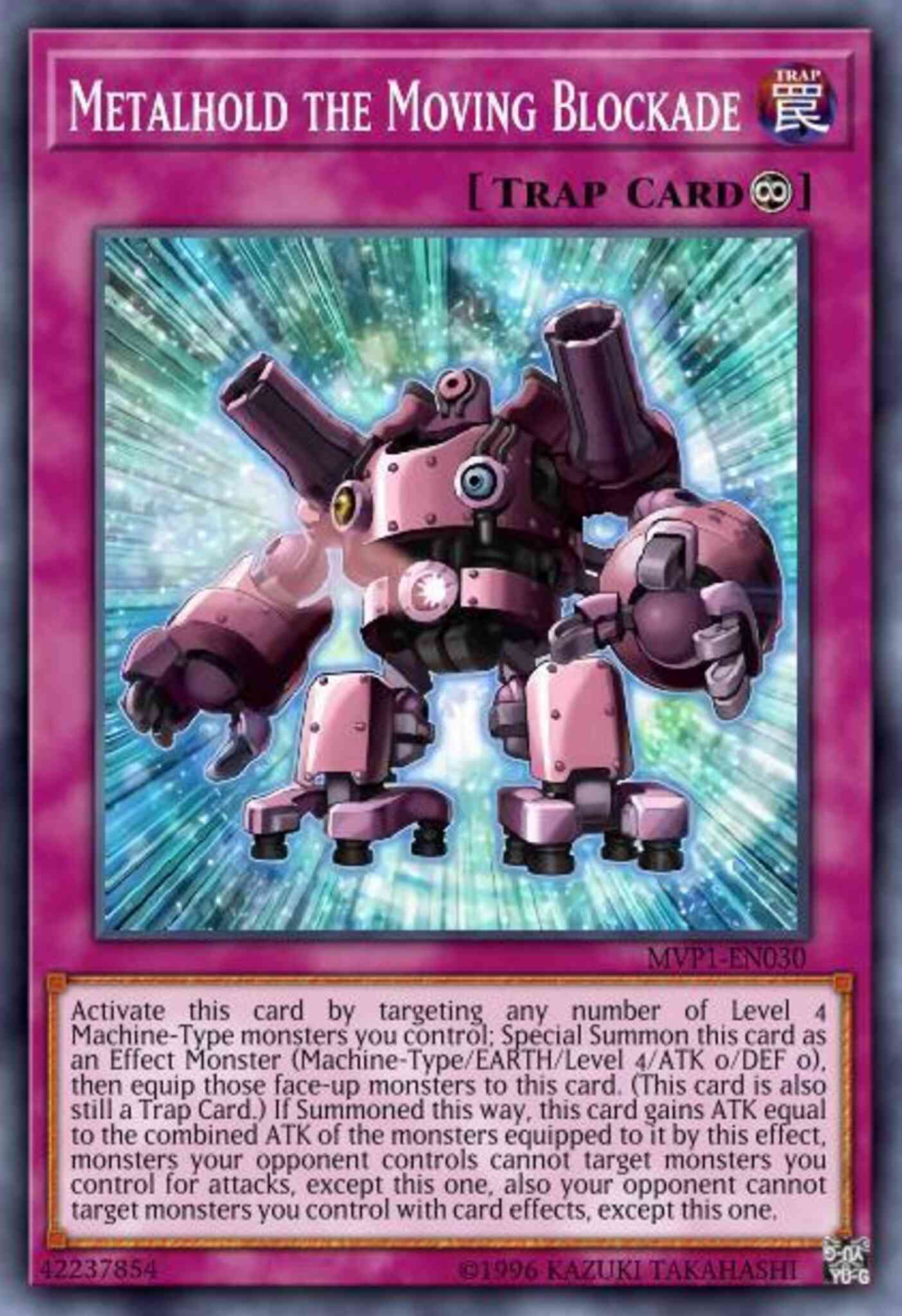 Metalhold the Moving Blockade - MVP1-ENG30 - Gold Rare - 1st Edition