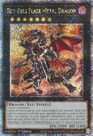 Red-Eyes Flare Metal Dragon - RA01-EN038 - Quarter Century Secret Rare - 1st Edition