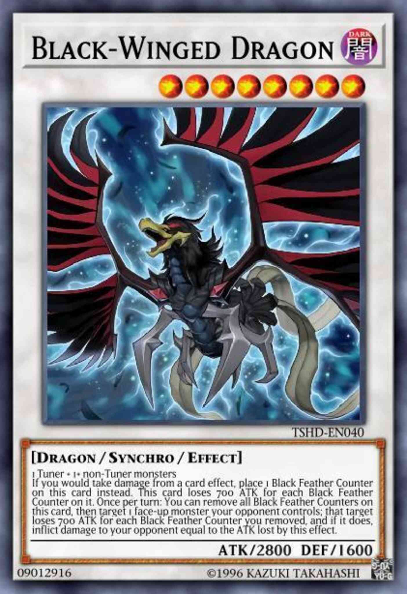 Black-Winged Dragon - TSHD-EN040 - Ghost Rare - 1st Edition