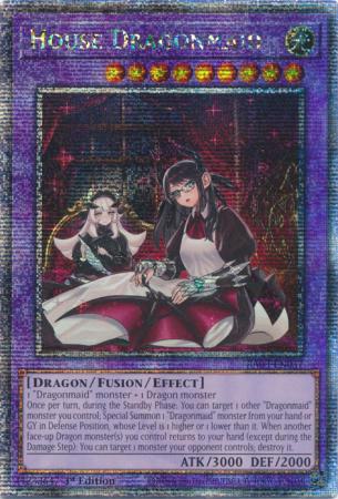 House Dragonmaid - Alternate Art - RA03-EN037 - Quarter Century Secret Rare - 1st Edition