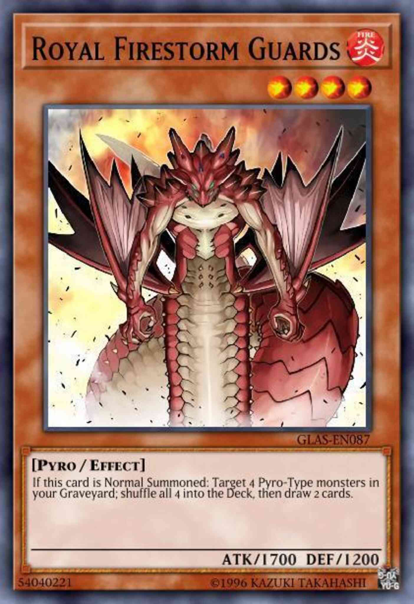 Royal Firestorm Guards - GLAS-EN087 - Secret Rare - 1st Edition
