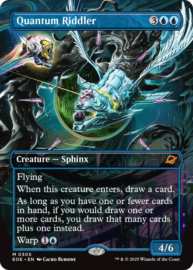 MTG 量子の謎かけ屋(英)非foil / Quantum Riddler 2枚 Quantum Riddler [305] [Borderless] [Surreal Space] [Edge of