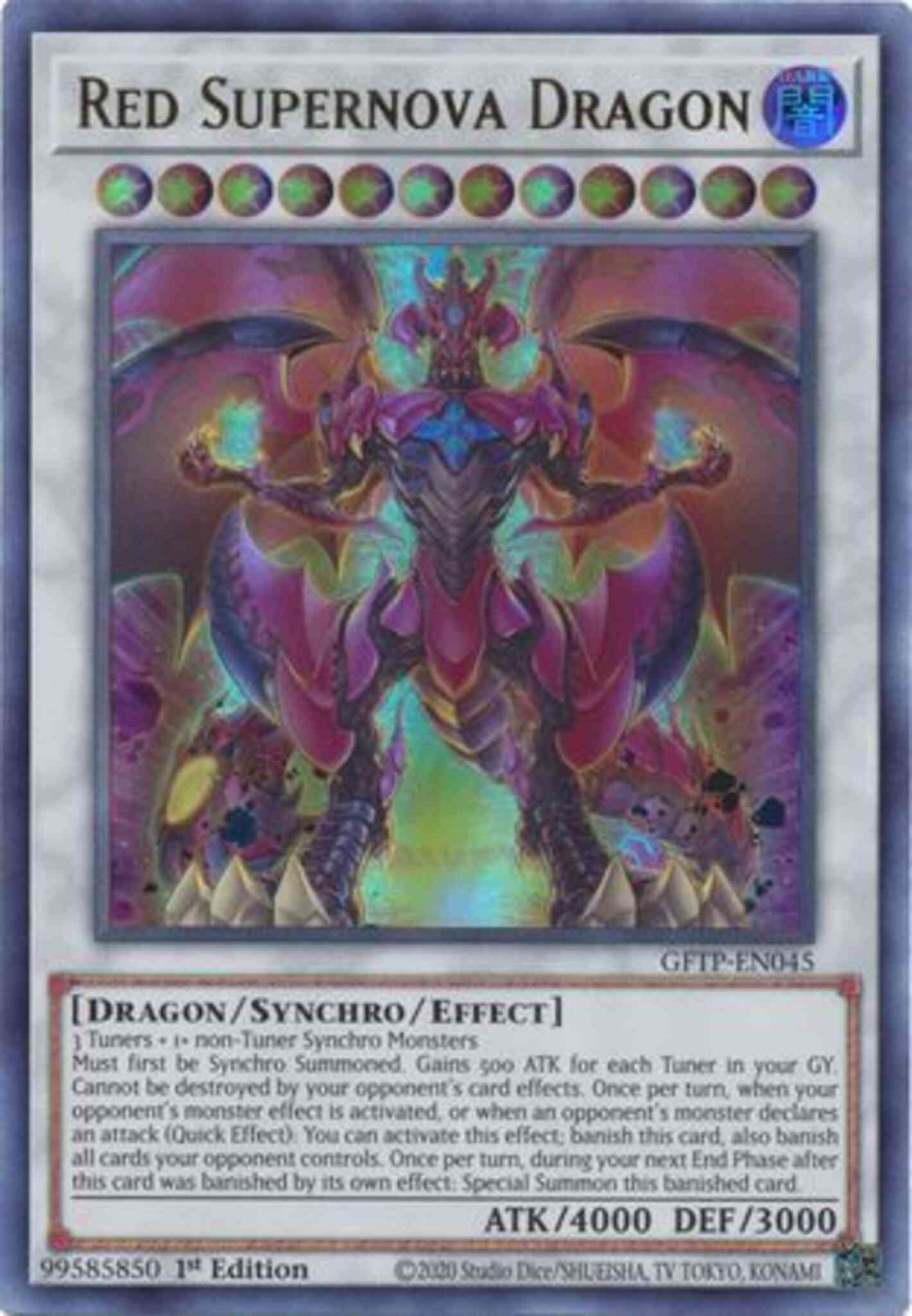 Red Supernova Dragon - GFTP-EN045 - Ultra Rare - 1st Edition