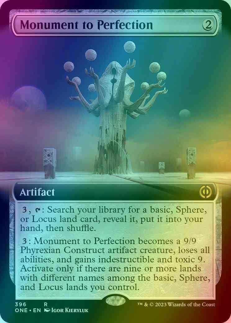 monument cards mtg Monument to Perfection [396] [Extended Art] [Phyrexia: All Will Be One]  [Foil] – Face to Face Games