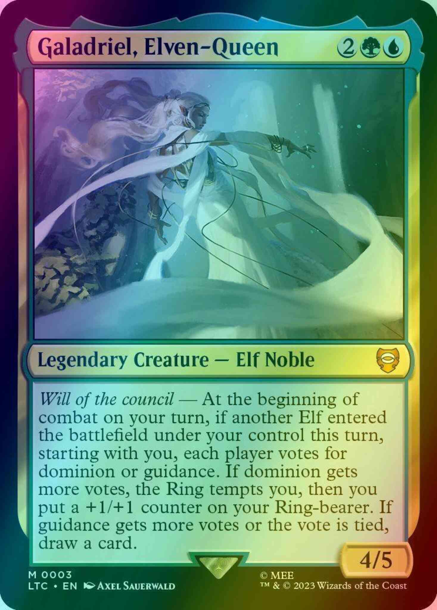 galadriel mtg card Magic The Gathering - The Lord of the Rings earth (LTR) #248 Illustrated by Andrea Piparo Magic Galadriel of Lothlorien #446 Prices