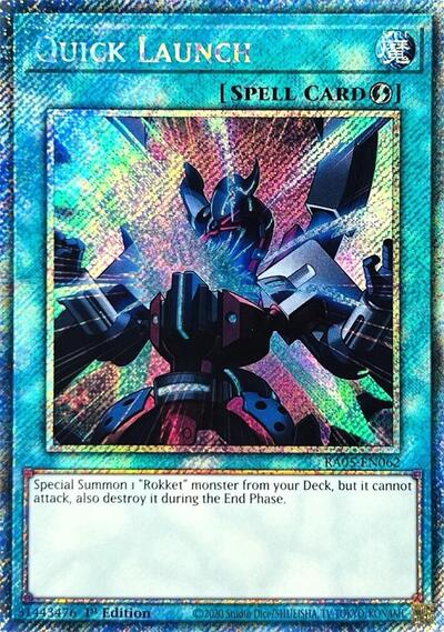 Quick Launch - RA05-EN062 - Platinum Secret Rare - 1st Edition