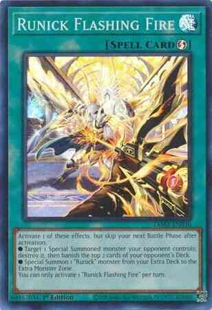 Runick Flashing Fire - TAMA-EN030 - Super Rare - 1st Edition