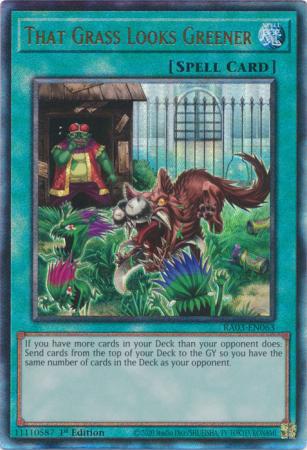 That Grass Looks Greener - RA03-EN063 - Prismatic Ultimate Rare - 1st Edition