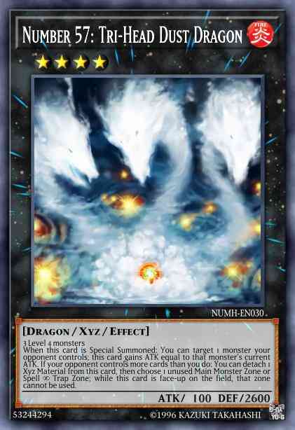Number 57: Tri-Head Dust Dragon - NUMH-EN030 - Secret Rare - 1st Edition