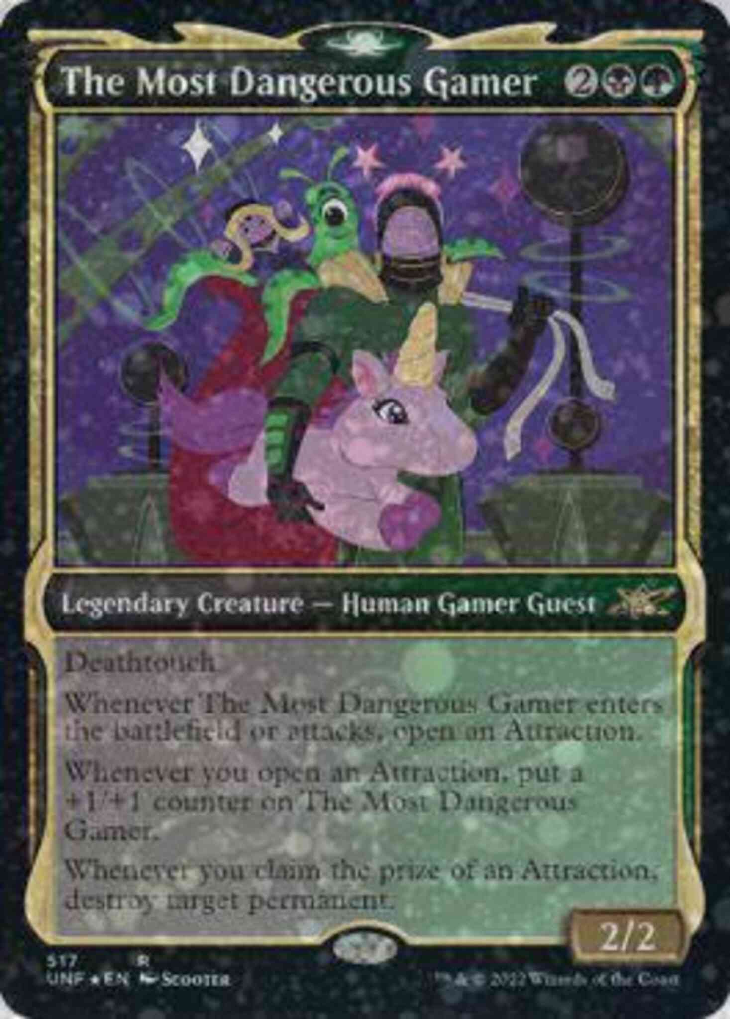 The Most Dangerous Gamer [517] [Showcase Cards of Tomorrow] [Unfinity]  [Galaxy Foil] – Face to Face Games
